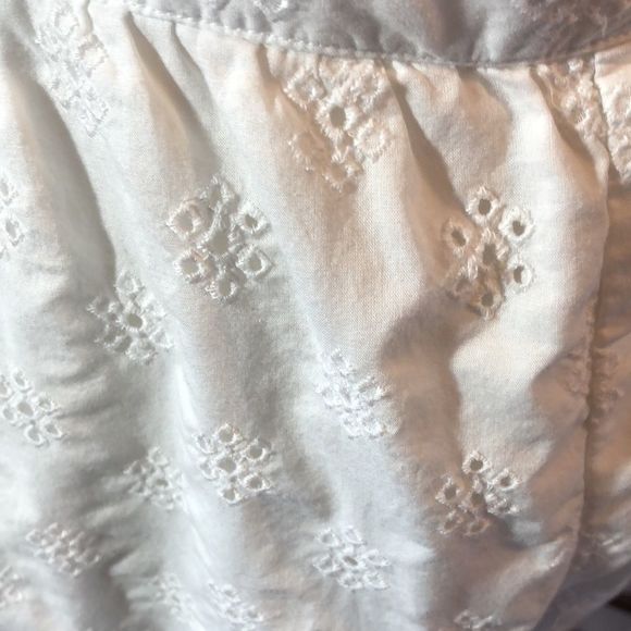 Aerie white eyelet romper embroidered eyelet/sz Sm/ spaghetti straps/cutout - Picture 8 of 14